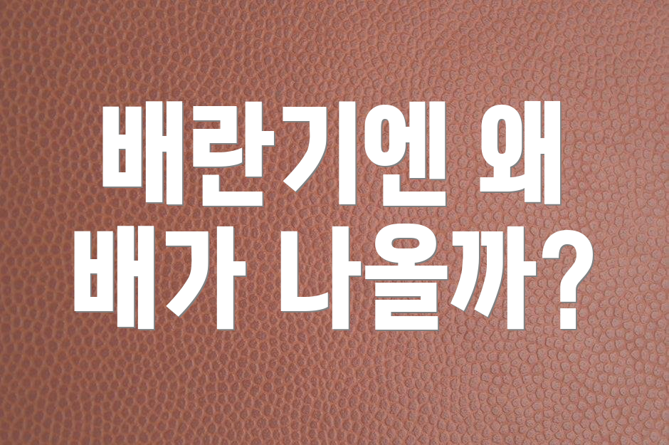 배란기엔 왜 배가 나올까?