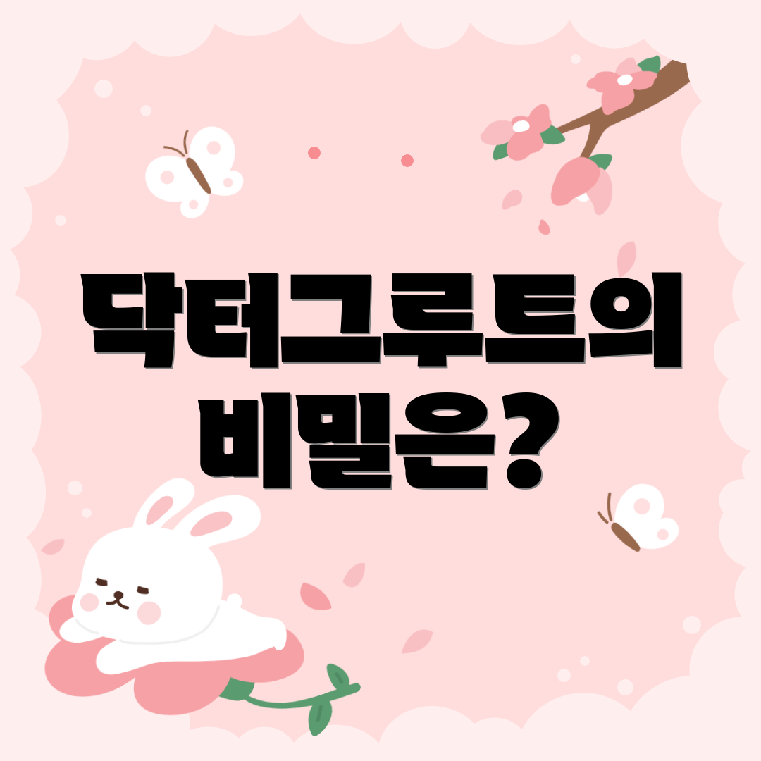 닥터그루트의 비밀은?