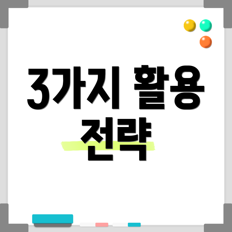 3가지 활용 전략