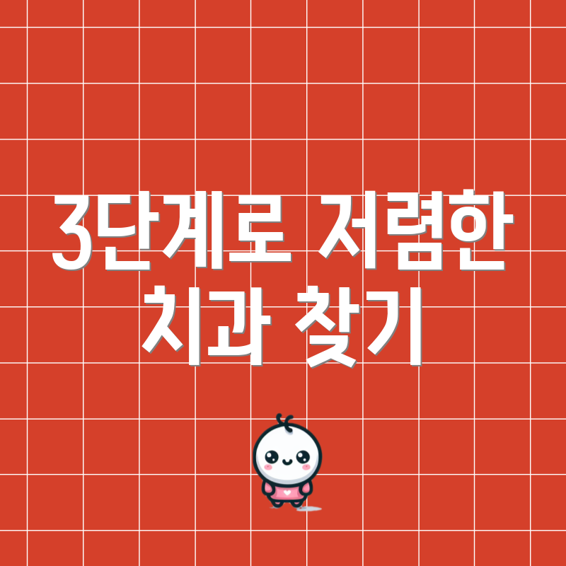 3단계로 저렴한 치과 찾기