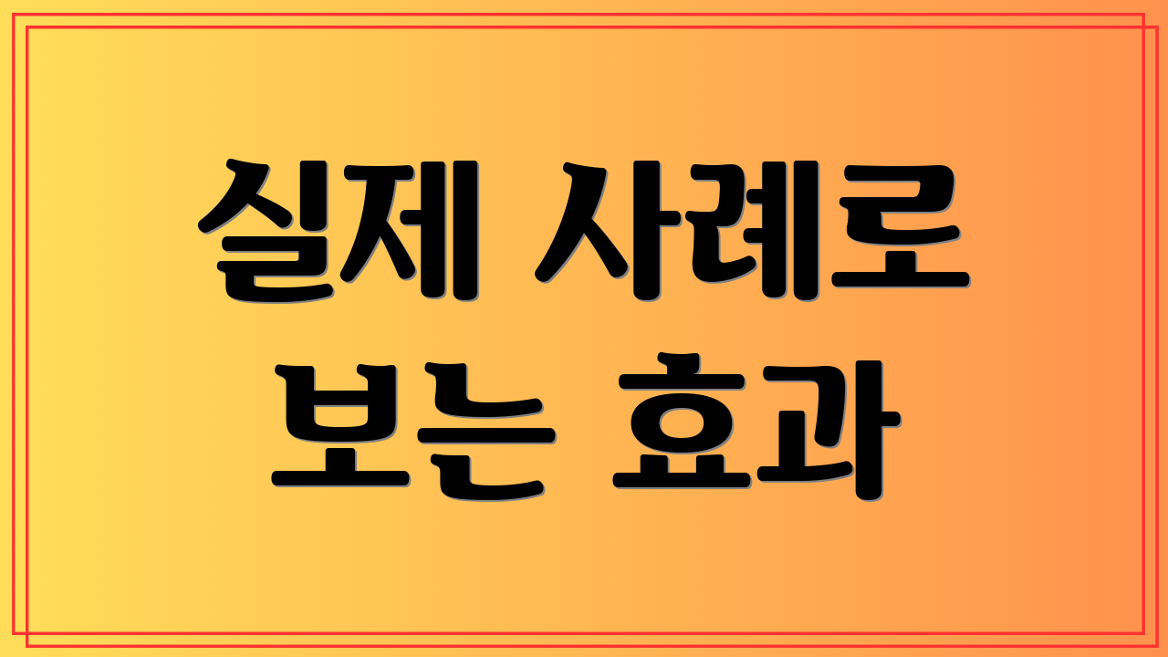 실제 사례로 보는 효과