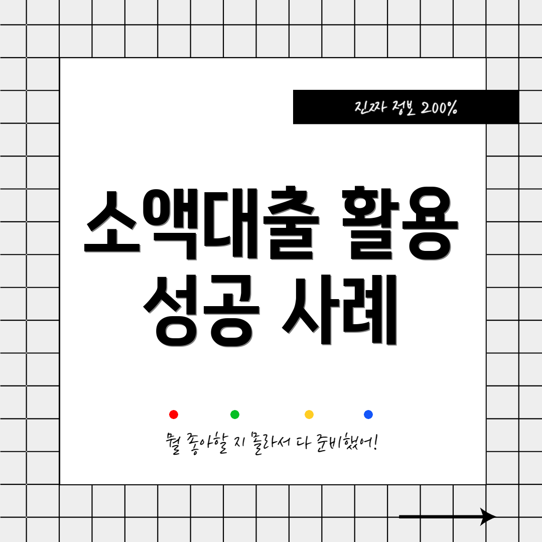 소액대출 활용 성공 사례