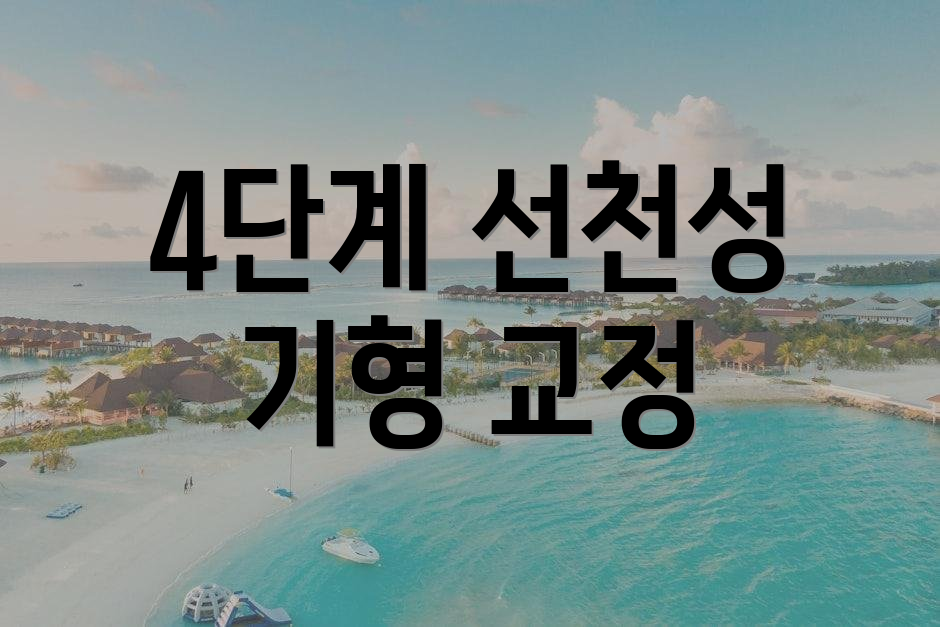 4단계 선천성 기형 교정