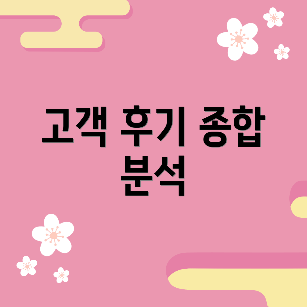 고객 후기 종합 분석