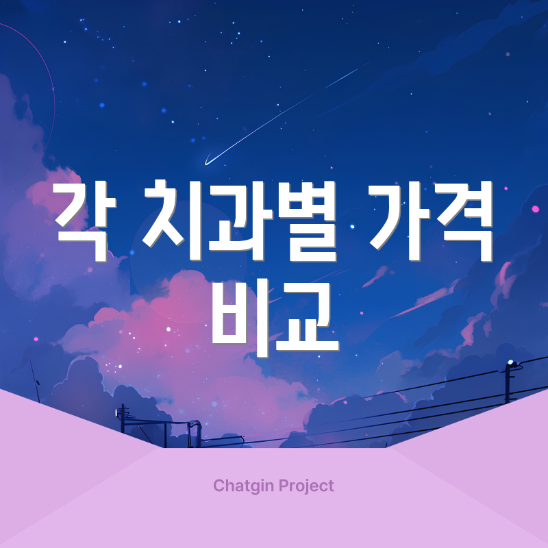 각 치과별 가격 비교