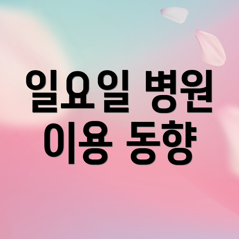 일요일 병원 이용 동향