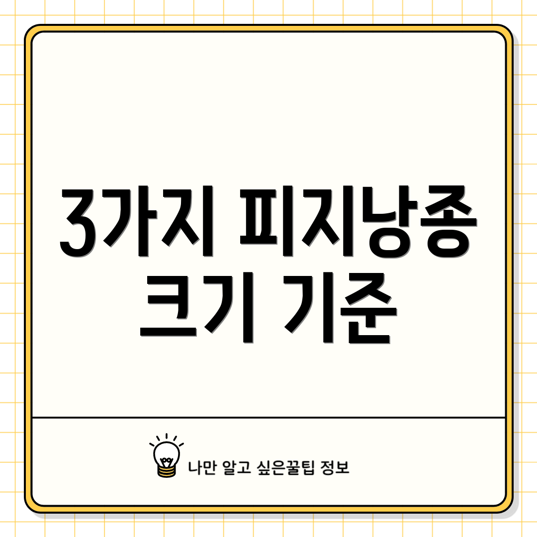 3가지 피지낭종 크기 기준