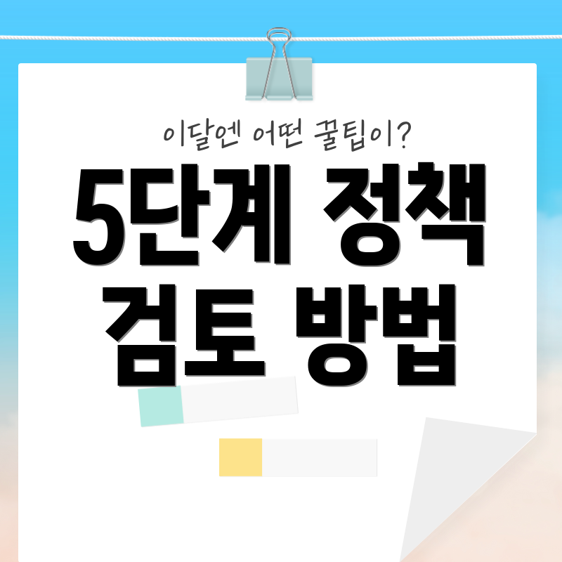 5단계 정책 검토 방법