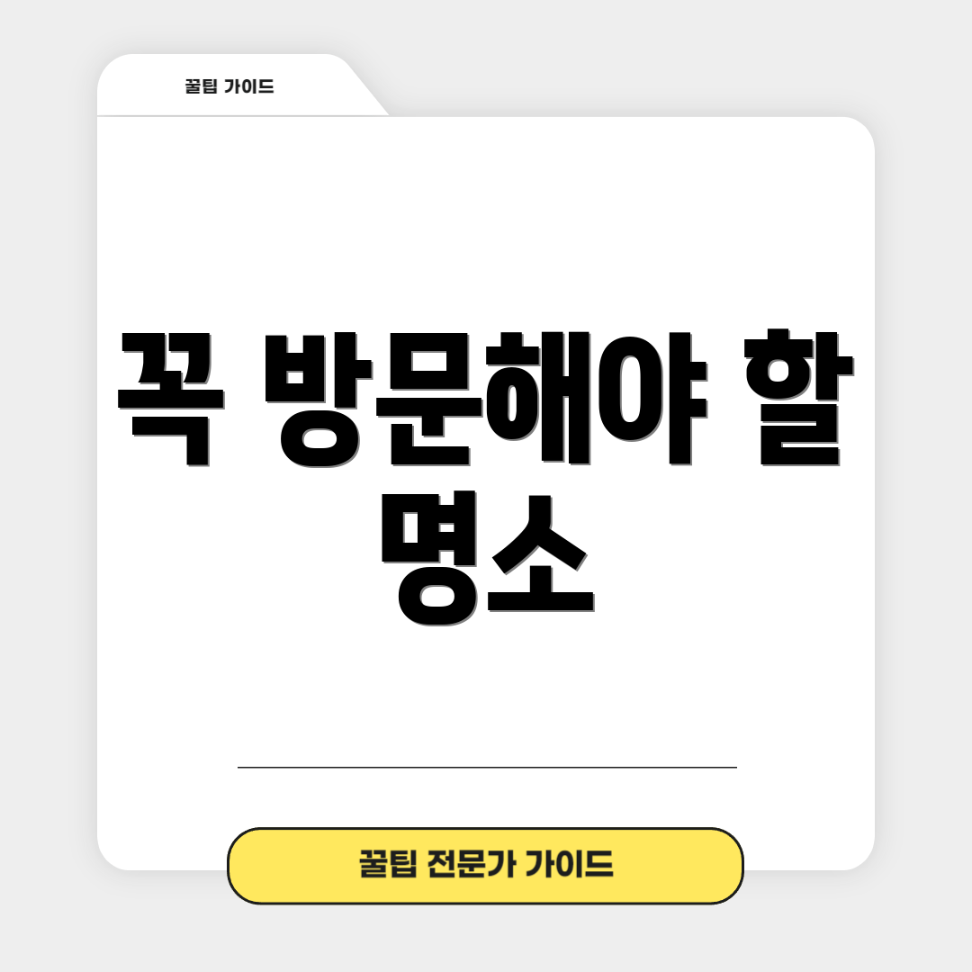 꼭 방문해야 할 명소