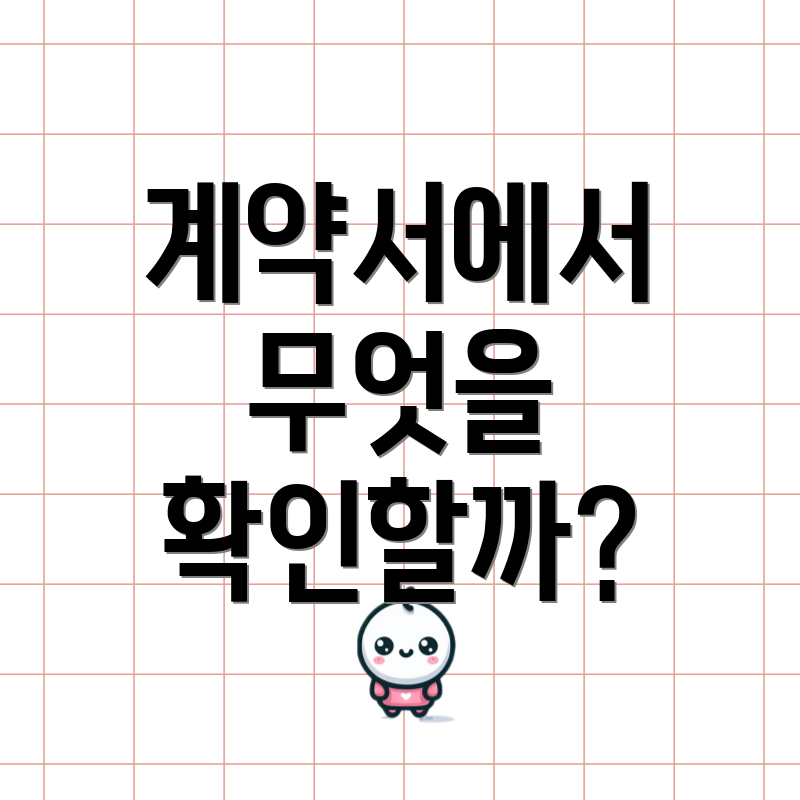 계약서에서 무엇을 확인할까?