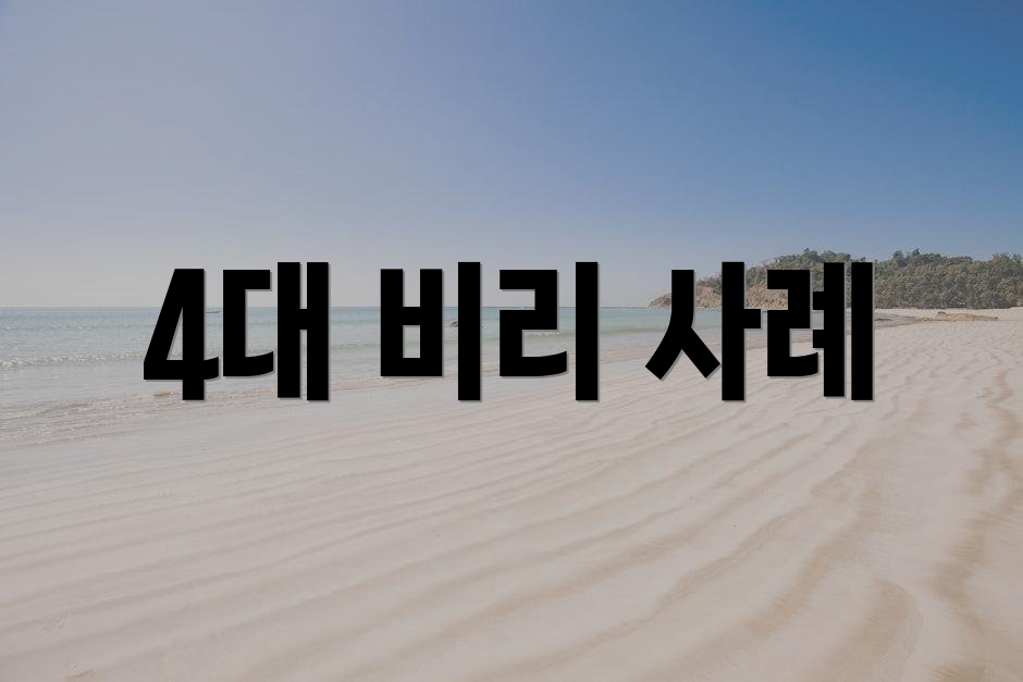 4대 비리 사례