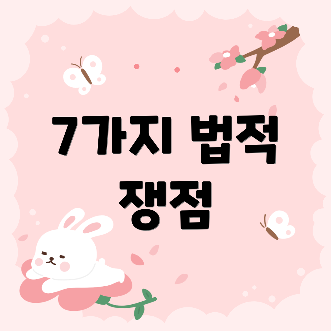 7가지 법적 쟁점