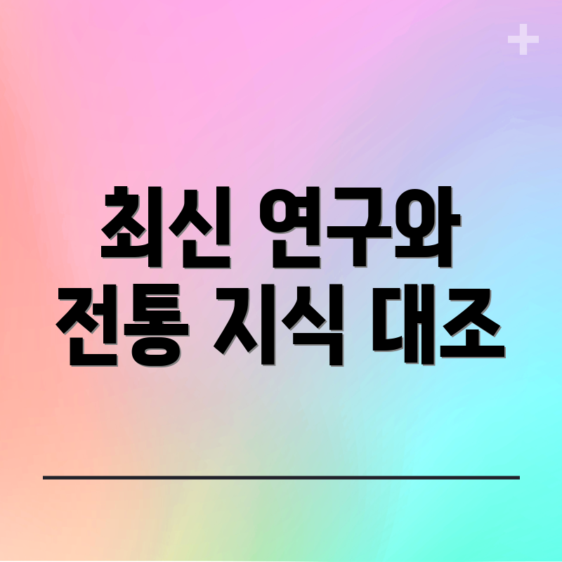 최신 연구와 전통 지식 대조