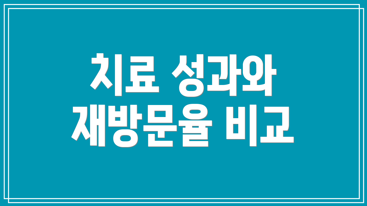 치료 성과와 재방문율 비교