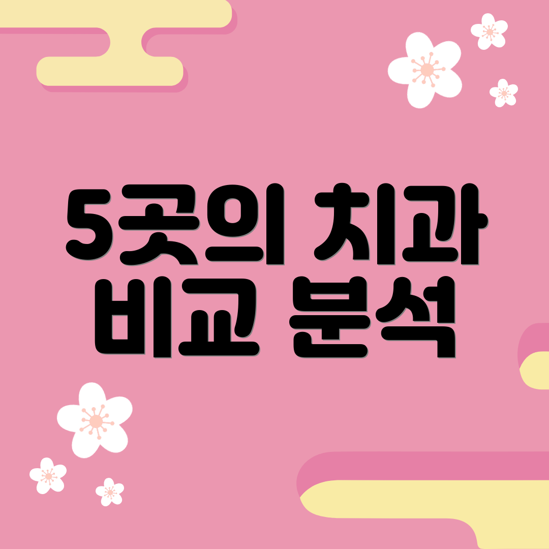 5곳의 치과 비교 분석