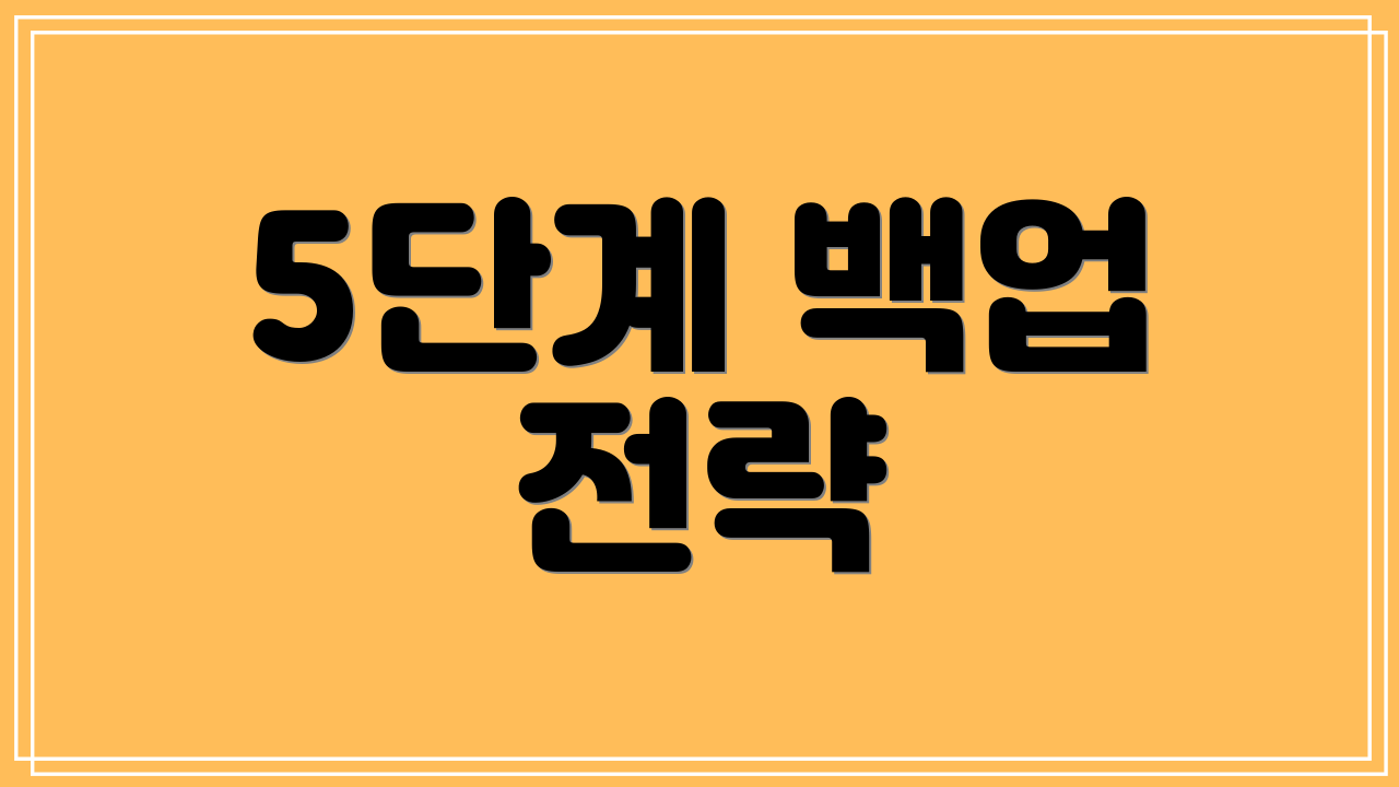 5단계 백업 전략