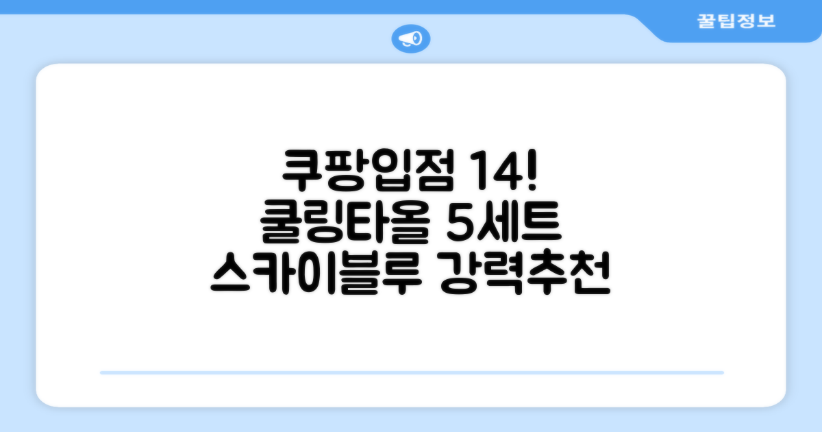 [쿠팡입점 1+4 이벤트] 아이스 쿨링 스포츠타올 건식 급냉 타올, 5세트, 스카이블루 추천 리뷰