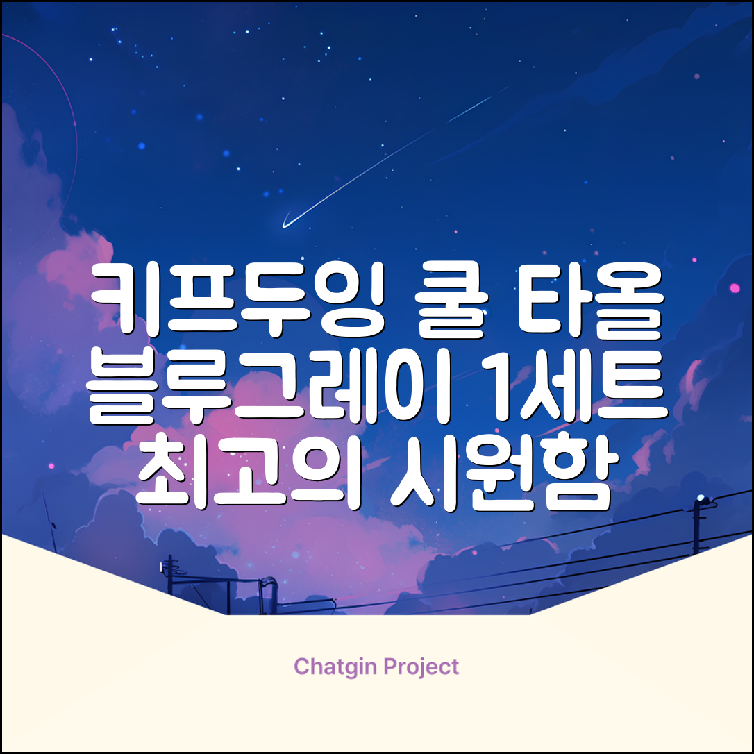 키프두잉 건식 스포츠 쿨 타올 케이스, 블루 + 그레이, 1세트 추천 리뷰