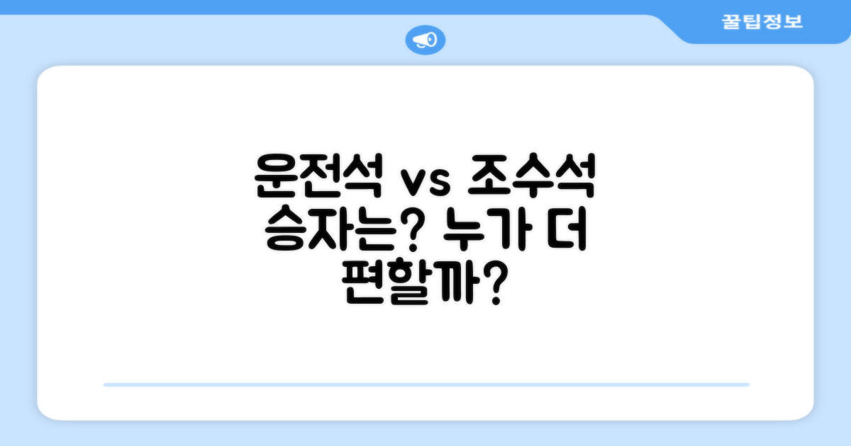 운전/조수석, 누가 더 좋을까?