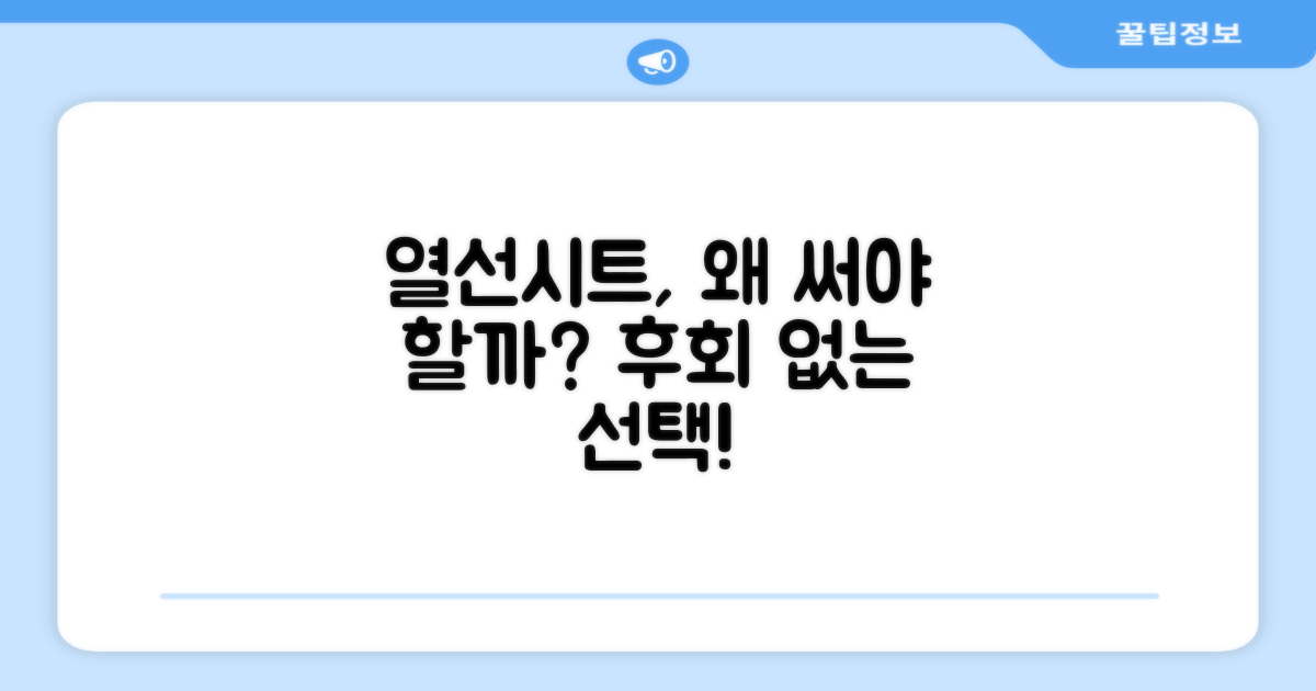 이 열선시트, 왜 추천할까?