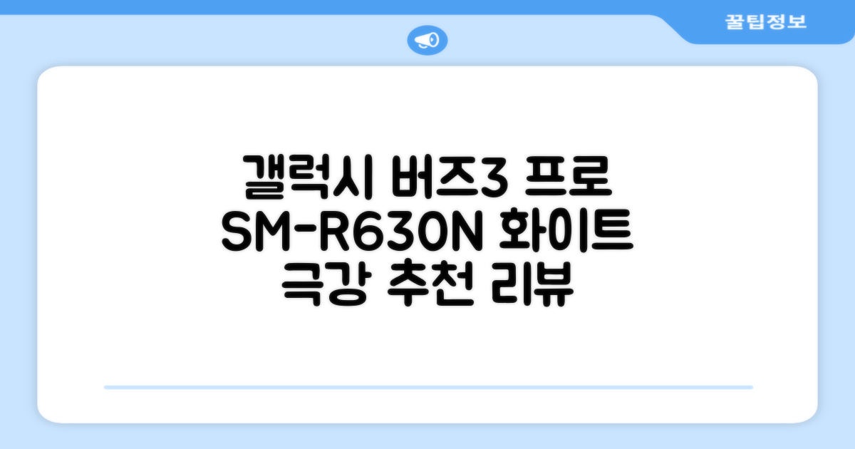 삼성전자 갤럭시 버즈3 프로 블루투스 이어폰, SM-R630N, 화이트 추천 리뷰