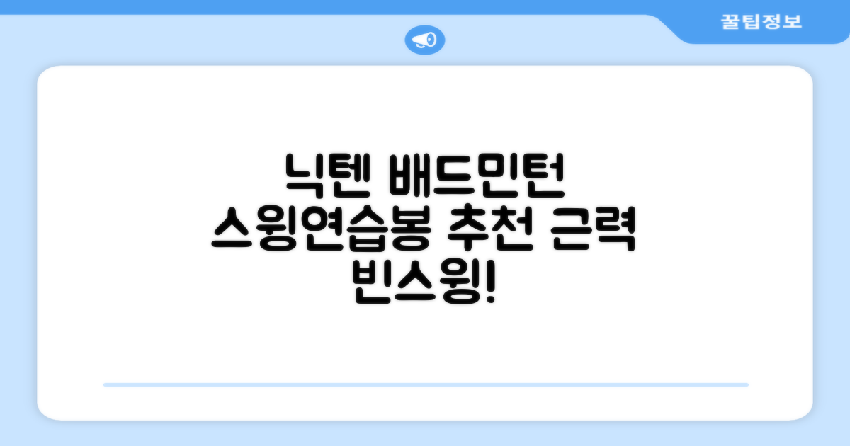 닉텐 배드민턴 스윙연습봉 - 근력강화 및 빈스윙연습, 1개, 스윙연습기 추천 리뷰
