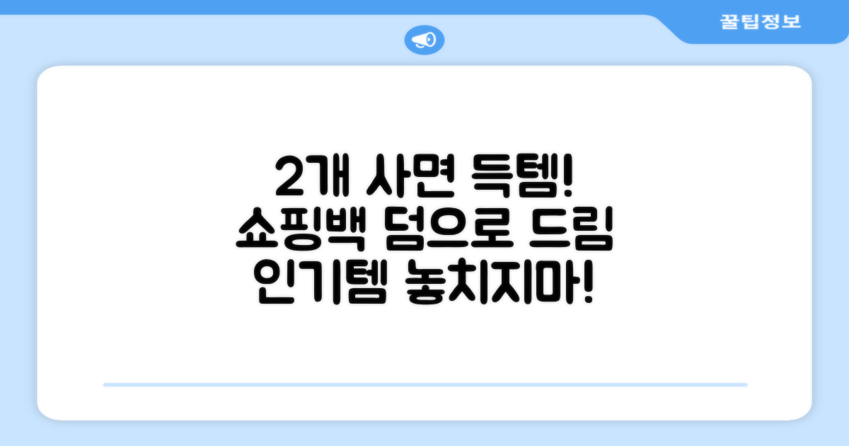 2개 구매 시 쇼핑백 증정