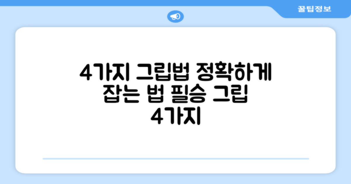 4가지 정확한 그립법
