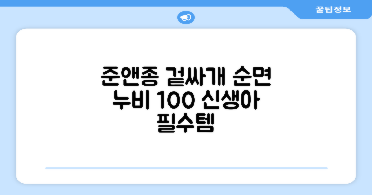 준앤종 프리미엄 순면 신생아 누비 겉싸개 추천 리뷰