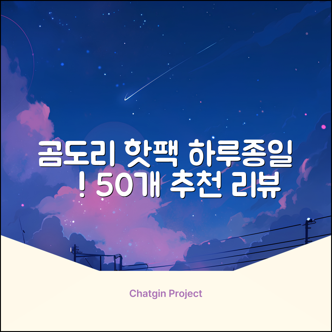 곰도리 하루종일 촥~ 붙이는 핫팩 장시간 고급형, 50개 추천 리뷰