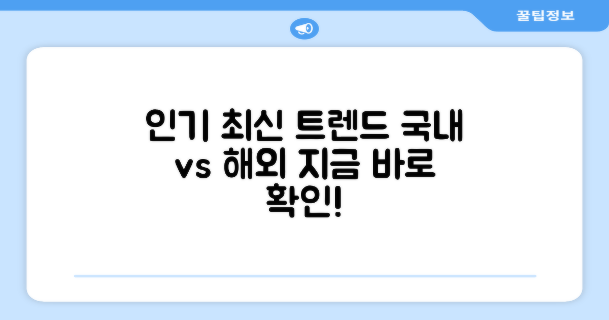 국내외 인기 비교