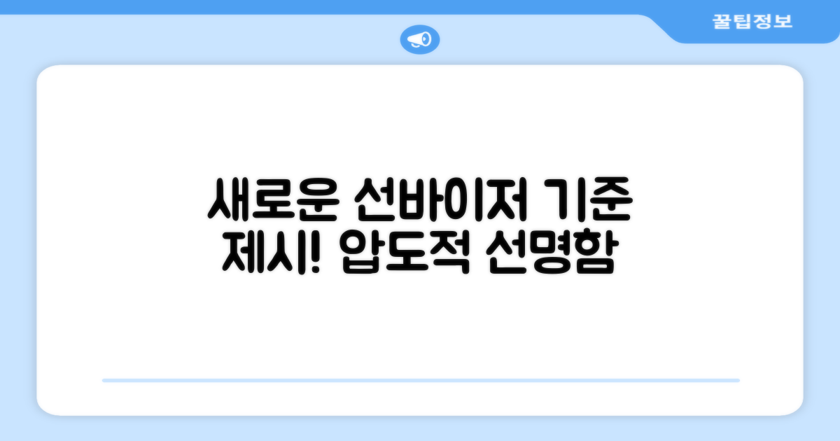 선바이저, 새로운 기준 제시