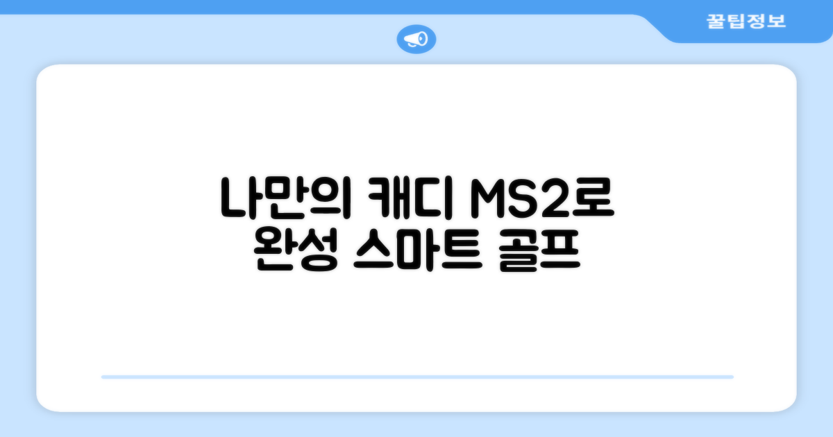 나만의 캐디, MS2로 완성