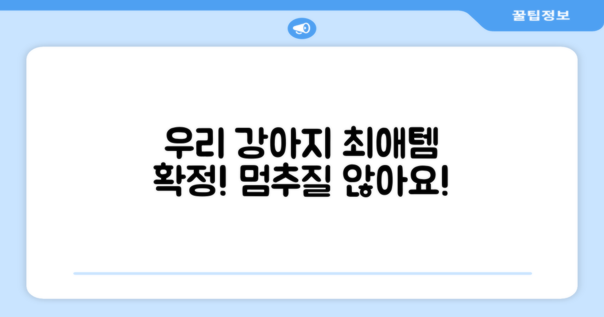 우리 강아지 최애템 확정