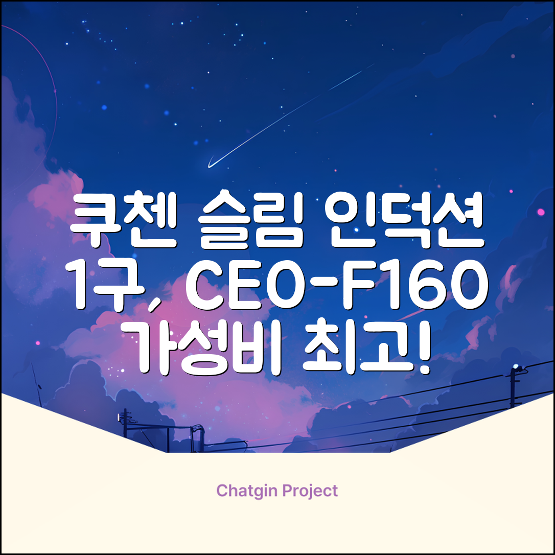 쿠첸 슬림 인덕션 1구, CEO-F160, 일반형 추천 리뷰