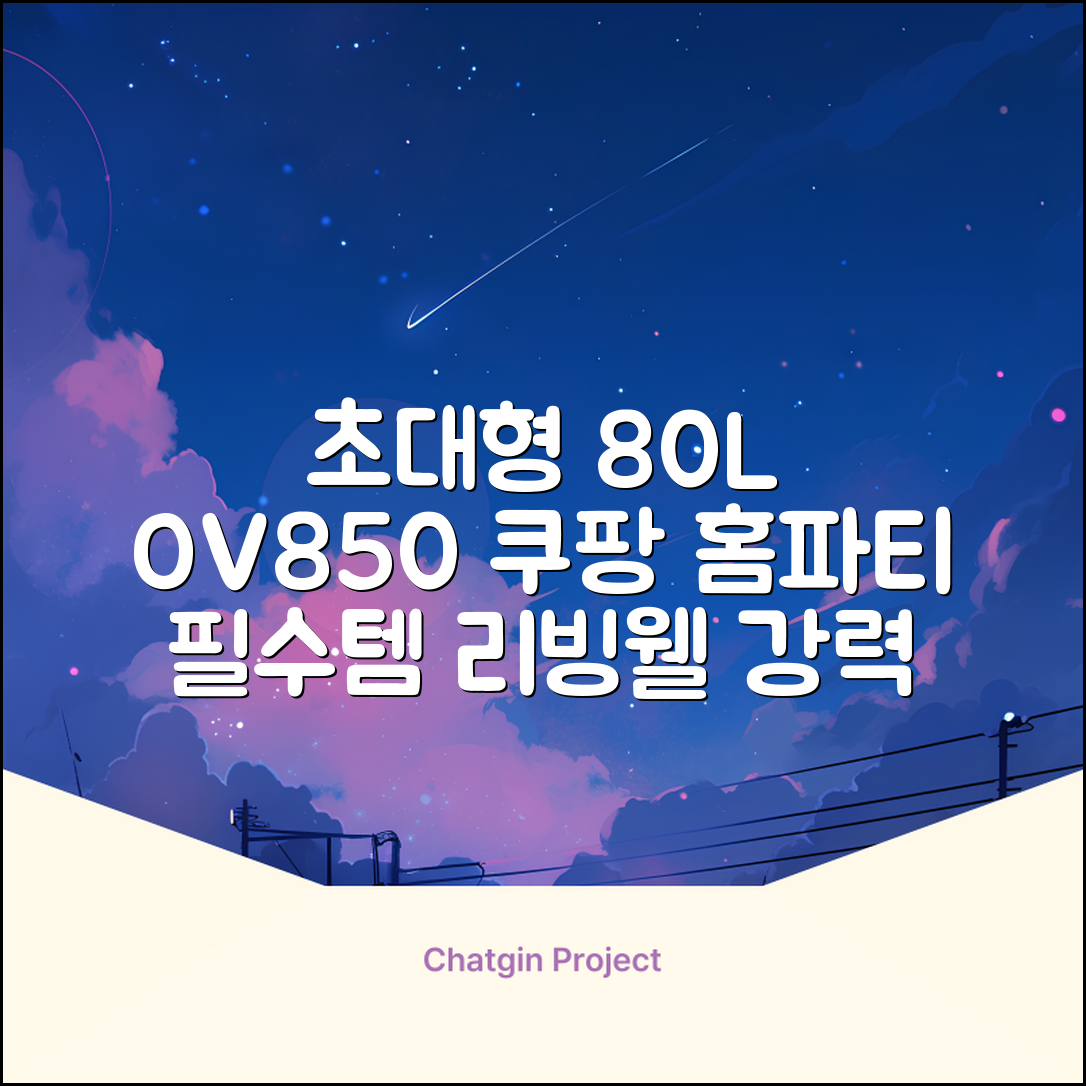 리빙웰 업소용 홈파티용 초대용량 80리터 OV850, 상품명 표기 추천 리뷰