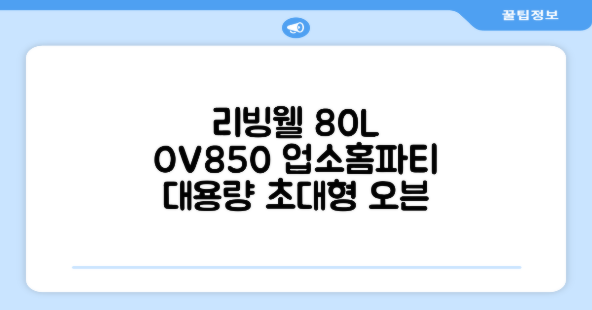 리빙웰 업소용 홈파티용 초대용량 80리터 OV850, 상품명 표기 추천 리뷰