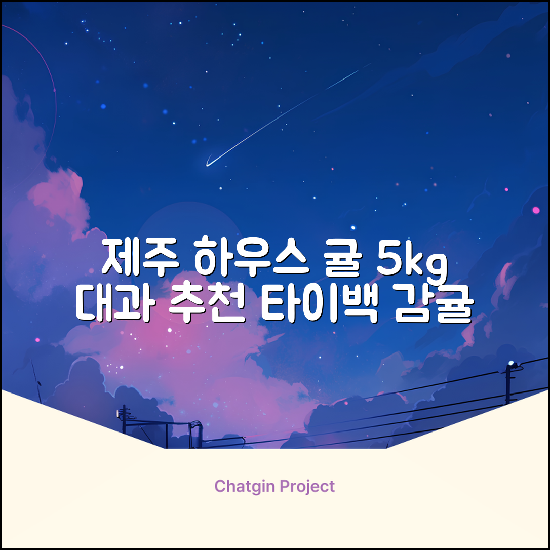 [산지당도선별] 제주 명품 하우스 귤 타이백 감귤, 1박스, 5kg 대과 추천 리뷰