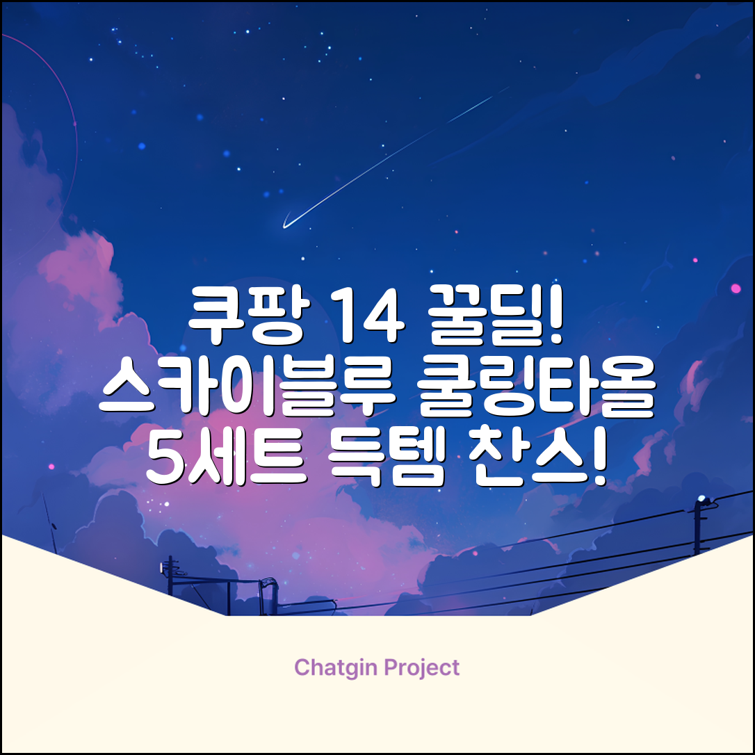 [쿠팡입점 1+4 이벤트] 아이스 쿨링 스포츠타올 건식 급냉 타올, 5세트, 스카이블루 추천 리뷰