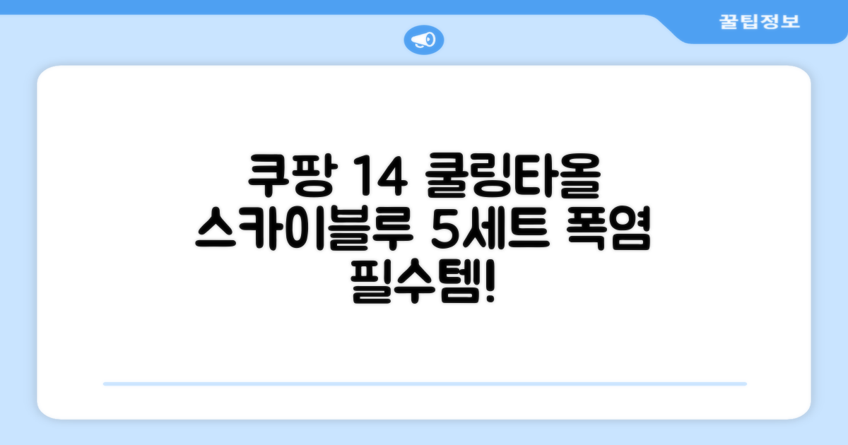 [쿠팡입점 1+4 이벤트] 아이스 쿨링 스포츠타올 건식 급냉 타올, 5세트, 스카이블루 추천 리뷰