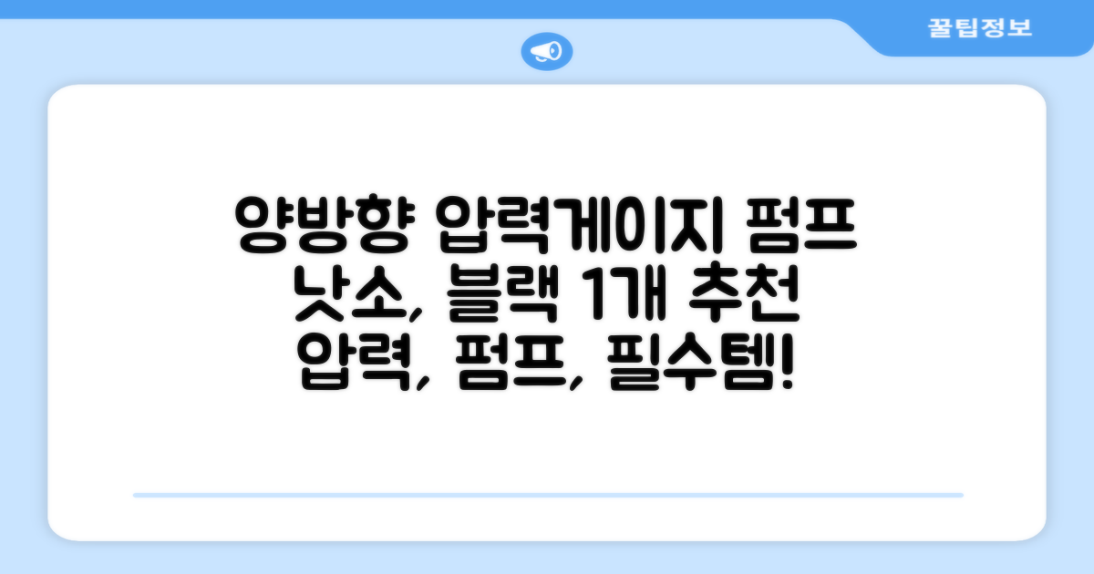 낫소 양방향 압력게이지 펌프, 블랙, 1개 추천 리뷰