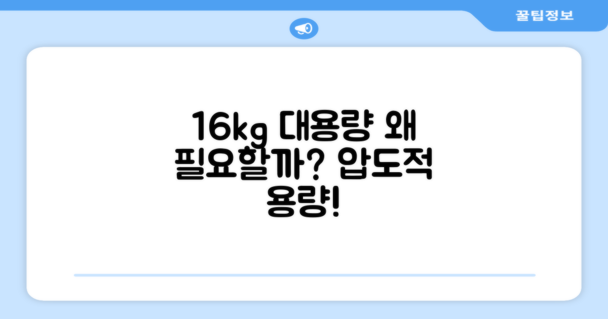 16kg 대용량, 왜 필요할까?