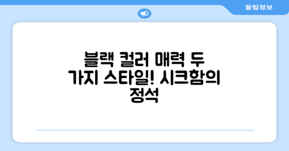 2가지 블랙 컬러 매력