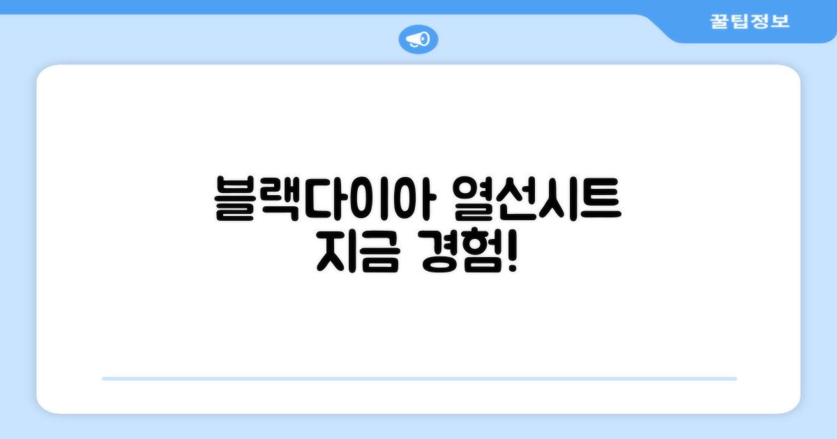 블랙다이아 차량용 열선시트, 지금 경험하세요!
