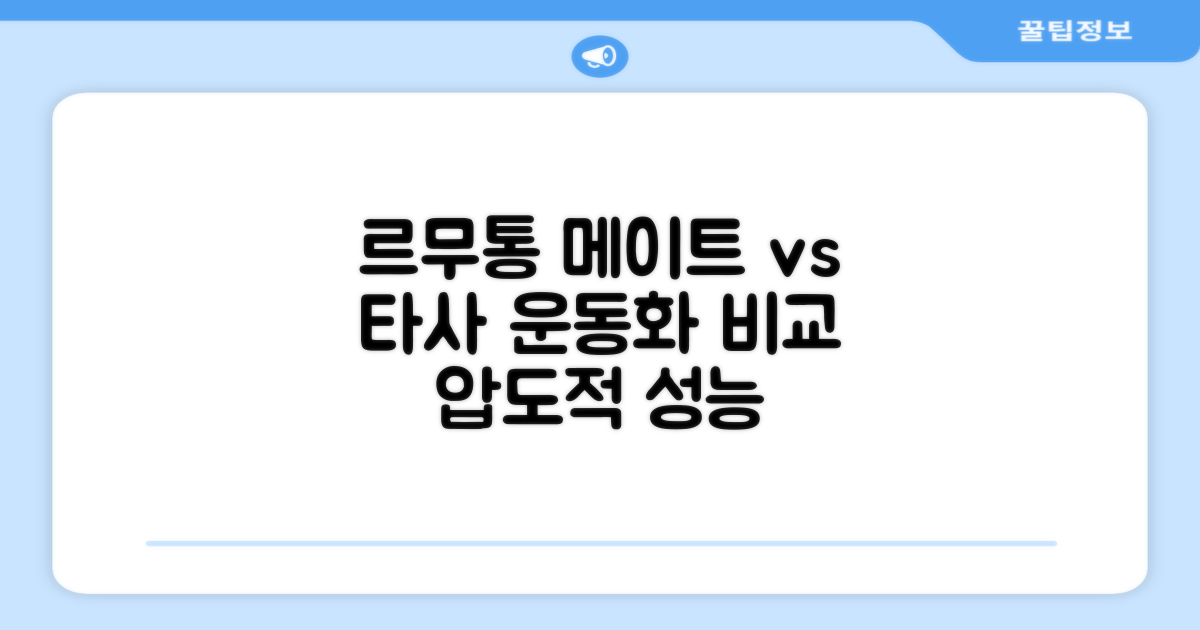 르무통 메이트, 타사 운동화와 비교