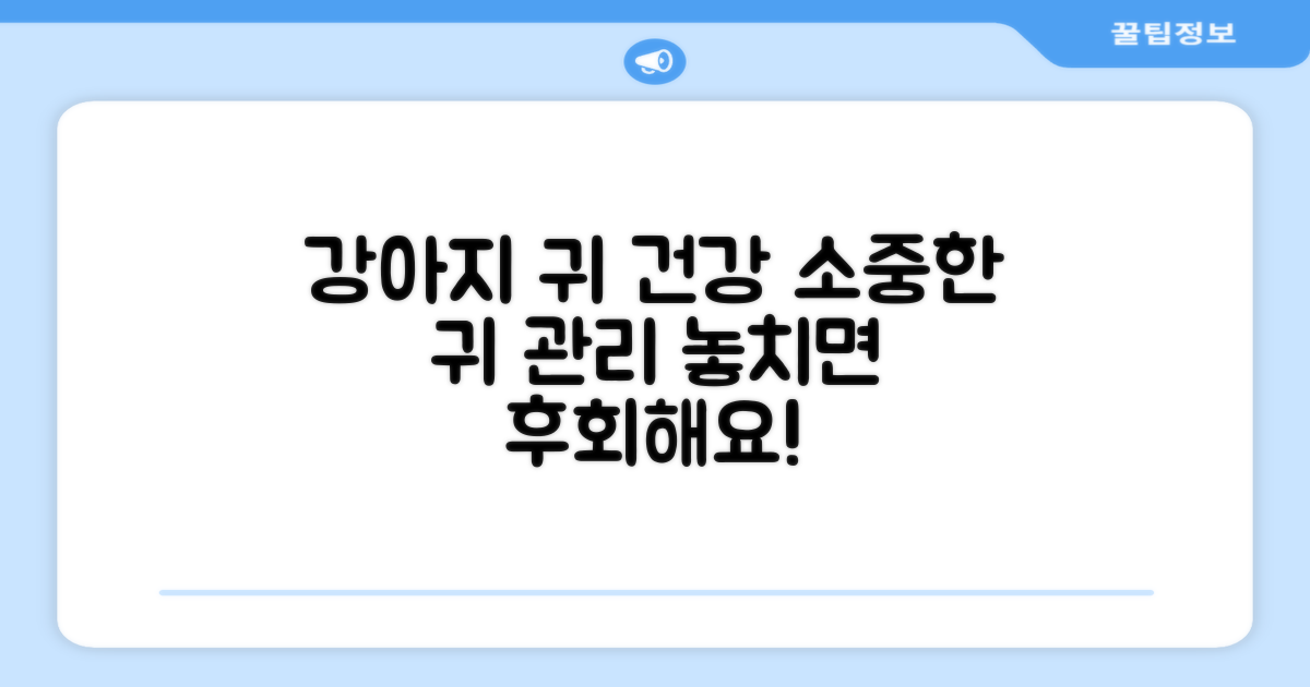 우리 강아지 귀 건강 챙겨요