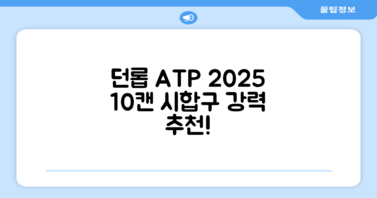 2025 던롭 ATP 테니스공 10캔 (20볼) 시합구, 던롭 ATP볼 10캔 (20볼), 10세트 추천 리뷰