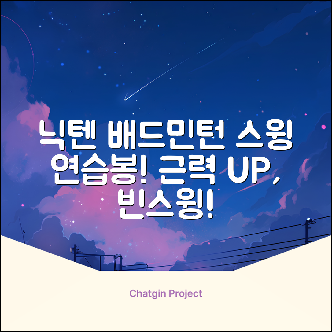 닉텐 배드민턴 스윙연습봉 - 근력강화 및 빈스윙연습, 1개, 스윙연습기 추천 리뷰