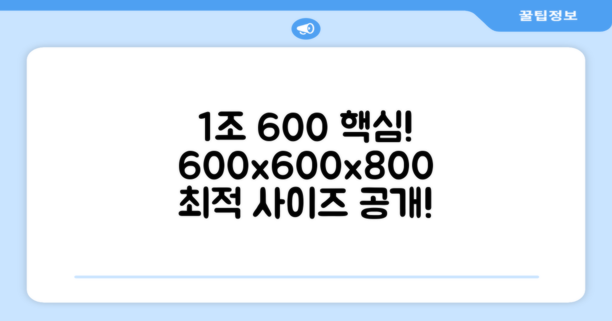 1조 600, 600x600x800 최적 사이즈