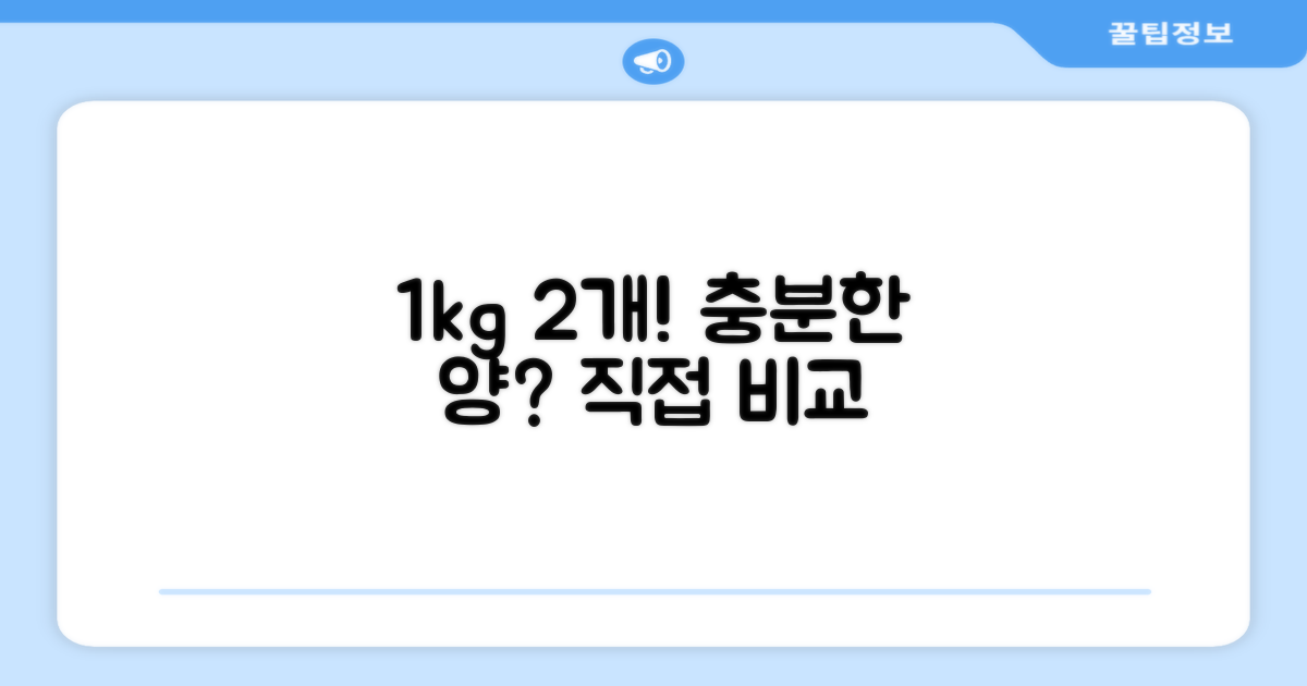 1kg, 2개! 양은 충분할까?